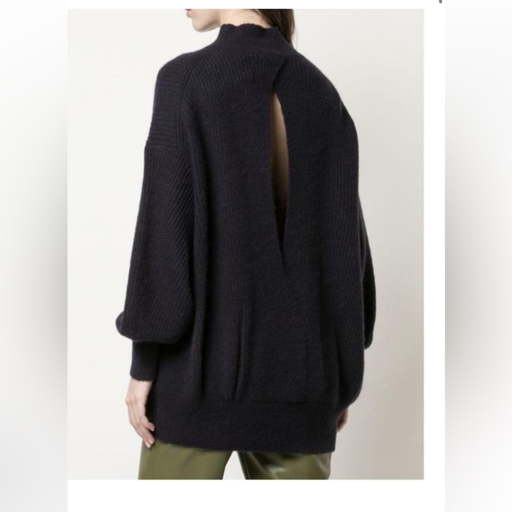 A.L.C Lafayette Keyhole Navy Sweater